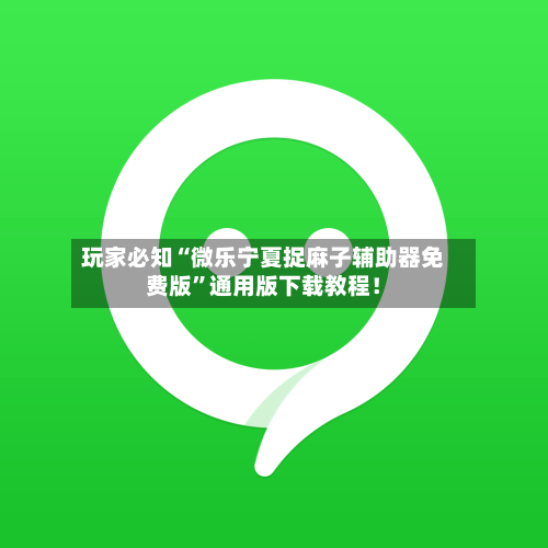 玩家必知“微乐宁夏捉麻子辅助器免费版”通用版下载教程！-第2张图片