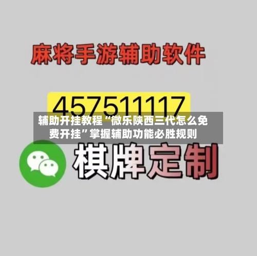 辅助开挂教程“微乐陕西三代怎么免费开挂”掌握辅助功能必胜规则