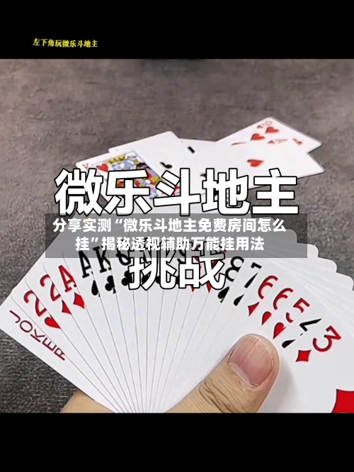 分享实测“微乐斗地主免费房间怎么挂”揭秘透视辅助万能挂用法-第3张图片