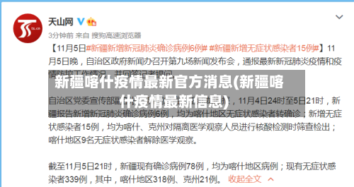 新疆喀什疫情最新官方消息(新疆喀什疫情最新信息)-第2张图片