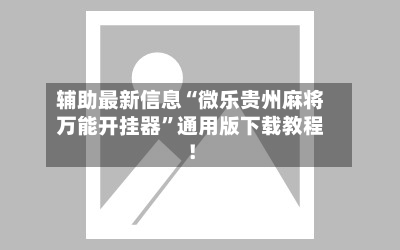 辅助最新信息“微乐贵州麻将万能开挂器	”通用版下载教程！-第3张图片