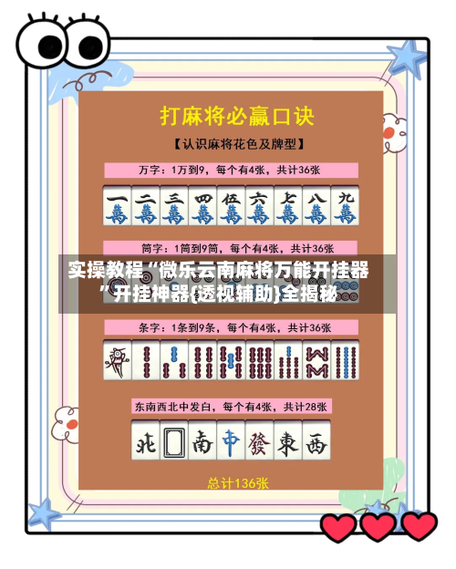 实操教程“微乐云南麻将万能开挂器	”开挂神器{透视辅助}全揭秘-第2张图片