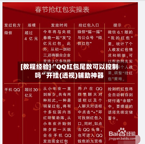 [教程经验]“QQ红包尾数可以控制吗”开挂(透视)辅助神器-第2张图片