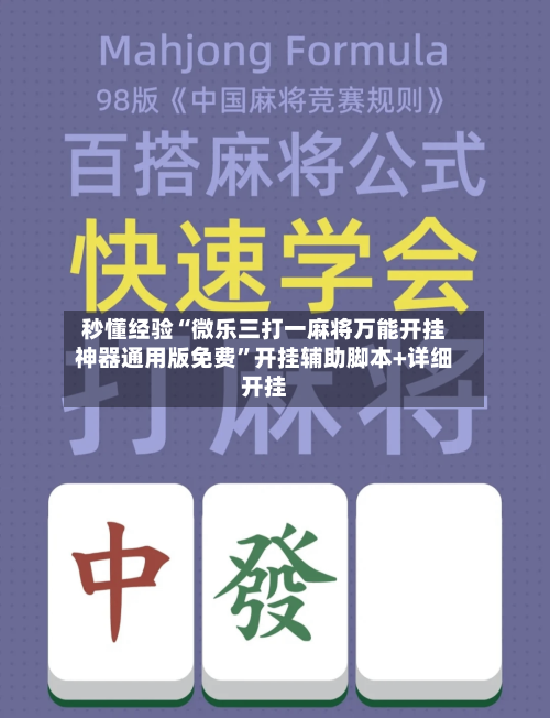 秒懂经验“微乐三打一麻将万能开挂神器通用版免费”开挂辅助脚本+详细开挂-第2张图片