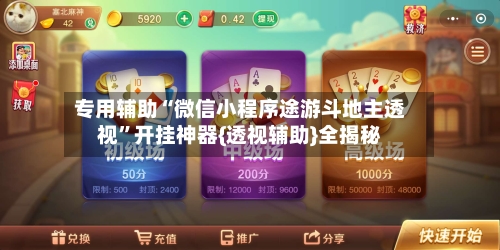 专用辅助“微信小程序途游斗地主透视”开挂神器{透视辅助}全揭秘-第3张图片
