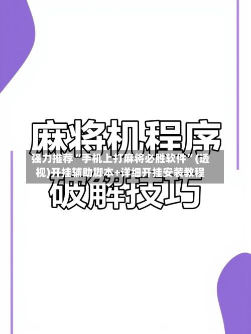 强力推荐“手机上打麻将必胜软件”(透视)开挂辅助脚本+详细开挂安装教程-第2张图片