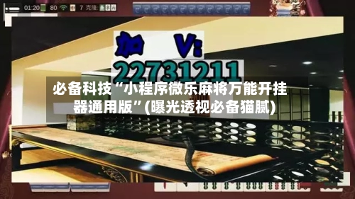 必备科技“小程序微乐麻将万能开挂器通用版”(曝光透视必备猫腻)-第2张图片