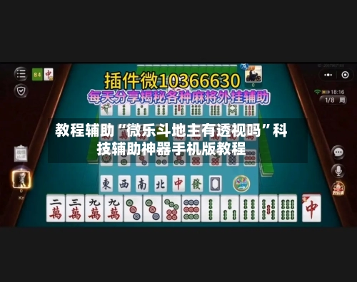 教程辅助“微乐斗地主有透视吗”科技辅助神器手机版教程-第2张图片