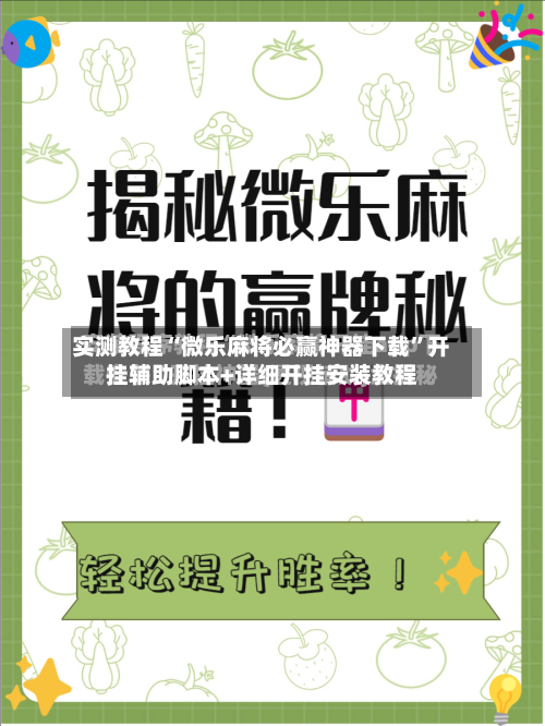 实测教程“微乐麻将必赢神器下载”开挂辅助脚本+详细开挂安装教程-第2张图片