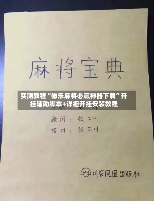 实测教程“微乐麻将必赢神器下载”开挂辅助脚本+详细开挂安装教程-第3张图片