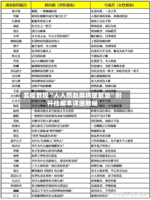 实操教程“人人燕赵麻将破解版	”附开挂脚本详细教程-第3张图片
