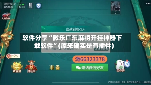软件分享“微乐广东麻将开挂神器下载软件”(原来确实是有插件)-第3张图片