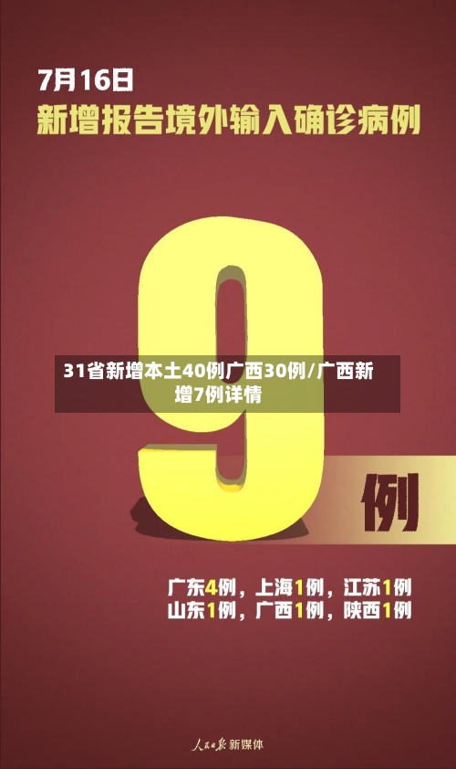 31省新增本土40例广西30例/广西新增7例详情