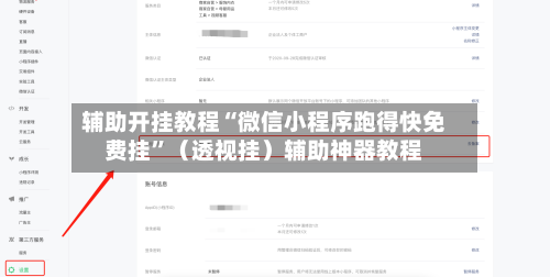 辅助开挂教程“微信小程序跑得快免费挂”（透视挂）辅助神器教程-第3张图片