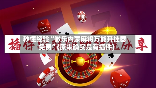 秒懂经验“微乐内蒙麻将万能开挂器免费”(原来确实是有插件)-第2张图片