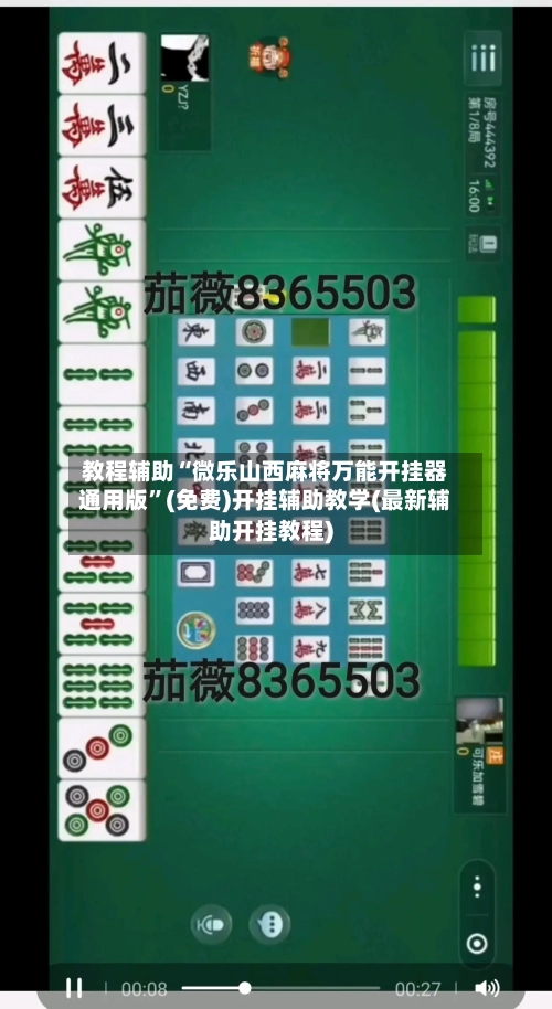 教程辅助“微乐山西麻将万能开挂器通用版”(免费)开挂辅助教学(最新辅助开挂教程)-第3张图片