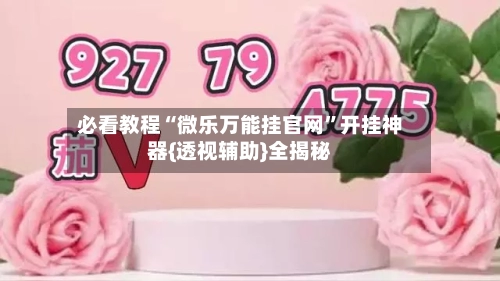 必看教程“微乐万能挂官网”开挂神器{透视辅助}全揭秘-第2张图片