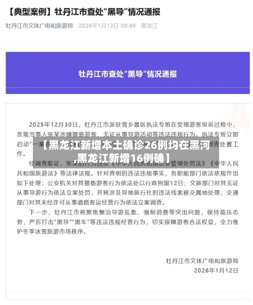 【黑龙江新增本土确诊26例均在黑河,黑龙江新增16例确】-第2张图片