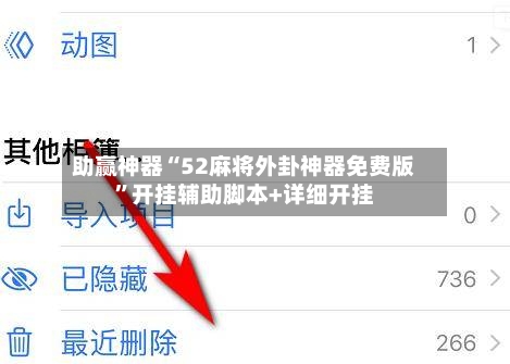 助赢神器“52麻将外卦神器免费版”开挂辅助脚本+详细开挂-第3张图片