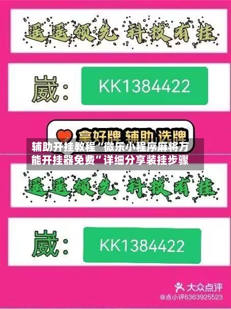 辅助开挂教程“微乐小程序麻将万能开挂器免费”详细分享装挂步骤-第2张图片