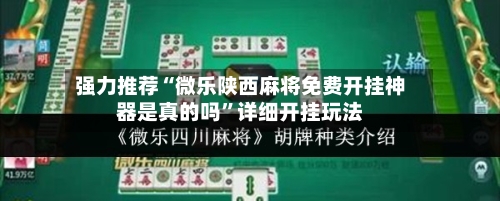 强力推荐“微乐陕西麻将免费开挂神器是真的吗”详细开挂玩法-第2张图片