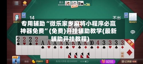 专用辅助“微乐家乡麻将小程序必赢神器免费”(免费)开挂辅助教学(最新辅助开挂教程)-第3张图片