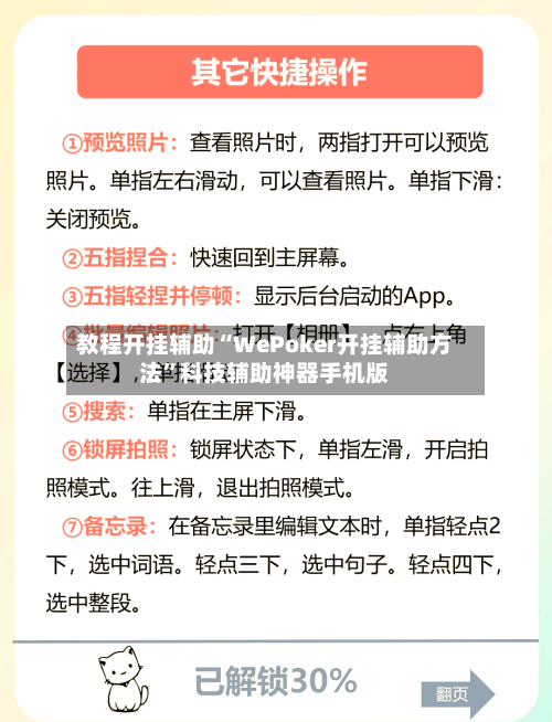 教程开挂辅助“WePoker开挂辅助方法”科技辅助神器手机版-第2张图片