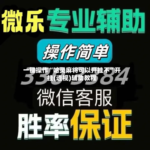一键操作“哈灵麻将可以开挂不”开挂(透视)辅助教程-第2张图片