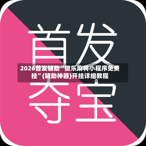 2026首发辅助“微乐麻将小程序免费挂”(辅助神器)开挂详细教程-第2张图片