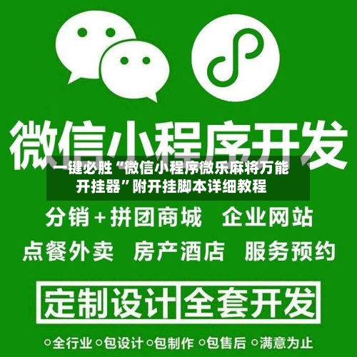 一键必胜“微信小程序微乐麻将万能开挂器”附开挂脚本详细教程-第2张图片