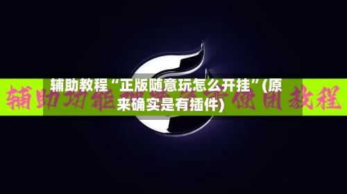 辅助教程“正版随意玩怎么开挂	”(原来确实是有插件)-第2张图片