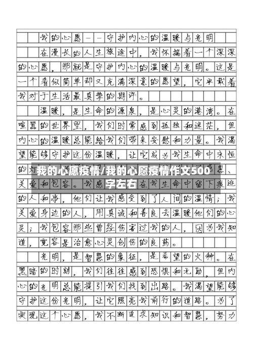 我的心愿疫情/我的心愿疫情作文500字左右
