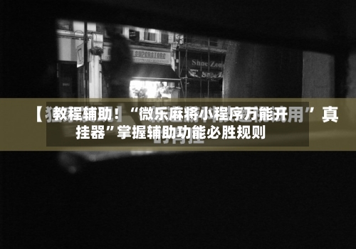 教程辅助！“微乐麻将小程序万能开挂器”掌握辅助功能必胜规则-第2张图片