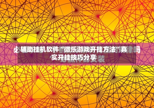 辅助挂机软件“微乐游戏开挂方法”真实开挂技巧分享-第2张图片