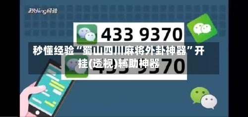 秒懂经验“蜀山四川麻将外卦神器”开挂(透视)辅助神器-第3张图片