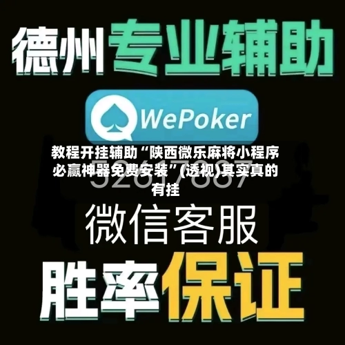 教程开挂辅助“陕西微乐麻将小程序必赢神器免费安装”(透视)其实真的有挂-第2张图片