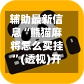 辅助最新信息“熊猫麻将怎么买挂”(透视)开挂辅助脚本+详细开挂安装教程-第2张图片