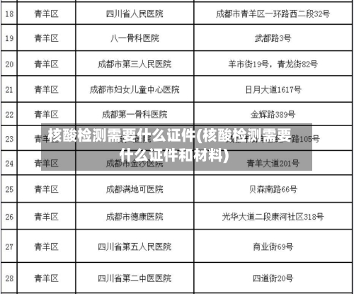 核酸检测需要什么证件(核酸检测需要什么证件和材料)-第2张图片