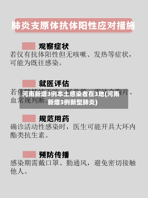 河南新增3例本土感染者在3地(河南新增3例新型肺炎)
