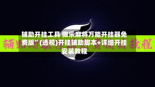 辅助开挂工具 微乐麻将万能开挂器免费版	”(透视)开挂辅助脚本+详细开挂安装教程-第2张图片