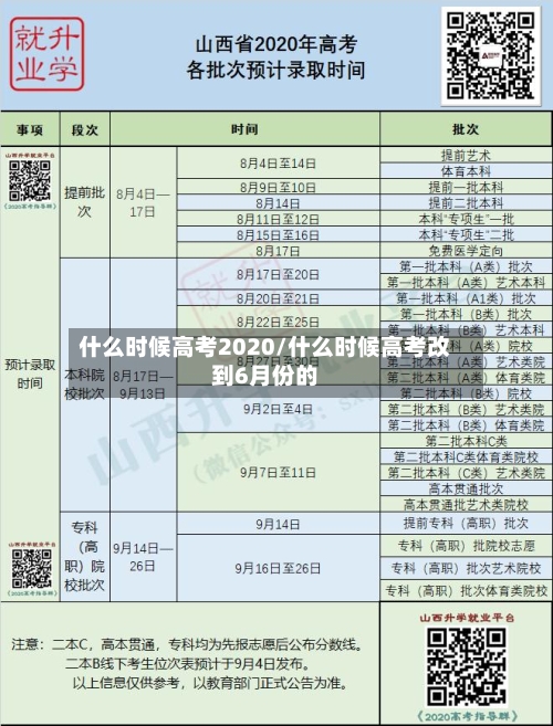 什么时候高考2020/什么时候高考改到6月份的