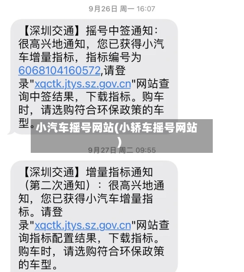 小汽车摇号网站(小轿车摇号网站)