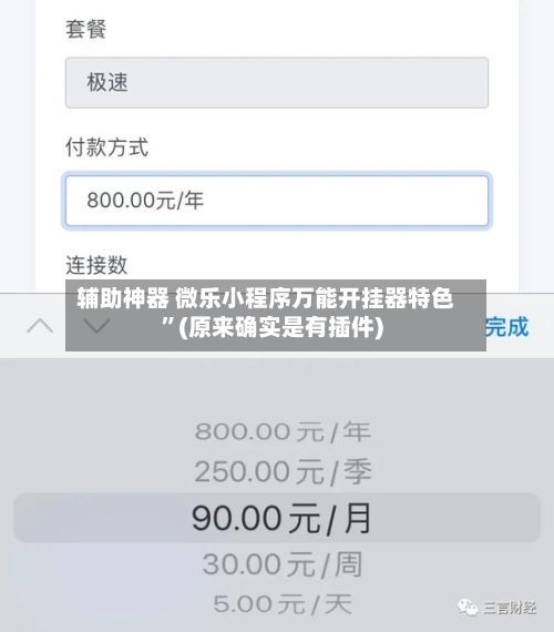 辅助神器 微乐小程序万能开挂器特色”(原来确实是有插件)-第2张图片