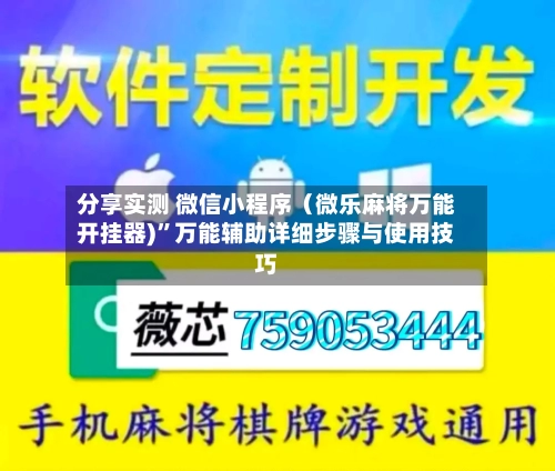 分享实测 微信小程序（微乐麻将万能开挂器)	”万能辅助详细步骤与使用技巧-第2张图片