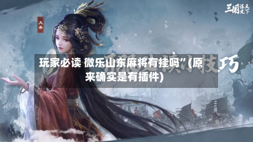 玩家必读 微乐山东麻将有挂吗”(原来确实是有插件)-第3张图片