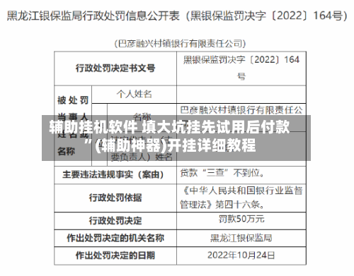 辅助挂机软件 填大坑挂先试用后付款	”(辅助神器)开挂详细教程-第2张图片
