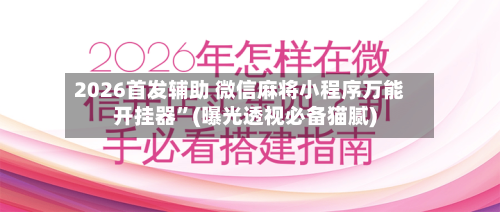 2026首发辅助 微信麻将小程序万能开挂器”(曝光透视必备猫腻)-第2张图片
