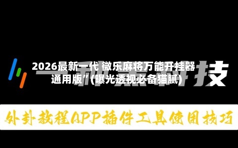 2026最新一代 微乐麻将万能开挂器通用版	”(曝光透视必备猫腻)-第3张图片