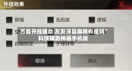 万能开挂辅助 友友沛县麻将有挂吗”科技辅助神器手机版-第2张图片