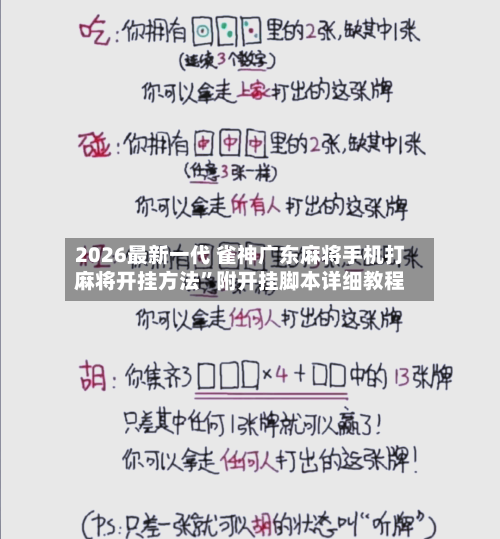 2026最新一代 雀神广东麻将手机打麻将开挂方法”附开挂脚本详细教程-第3张图片